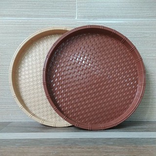 ( combo 3)Mẹt Bún, đĩa mẹt Nhựa Giả Mây Tre Đan Dầy Dặn Hình Tròn Nhiều Size An Toàn Sức Khỏe