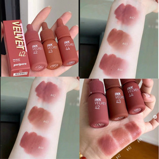 Son kem peripera ink velvet nude ink 42 hồng khô, ink 43 màu cafe, ink 44
