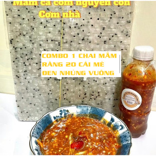 COMBO 20 CÁI BÁNH TRÁNG MÈ ĐEN + 1 CHAI MẮM NÊM GIA VỊ CÁ CƠM