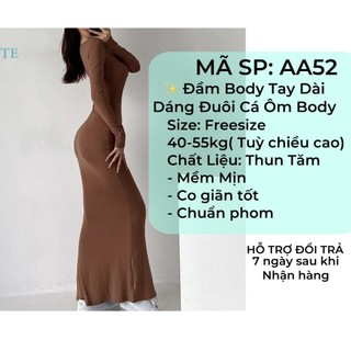 Đầm Body Tây Dài, Dáng Đuôi Cá Ôm Body Siêu Tôn Dáng, Phù Hợp Dự Tiệc,Đi Chơi