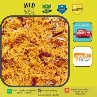 Khô gà bơ tỏi 300gr | | bánh tráng mtd | freeship