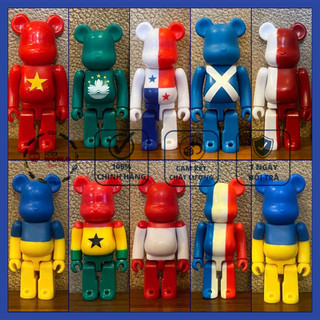 Chú gấu "bụng phệ" Bearbrick Flag 100%, có card. MS: 002.
