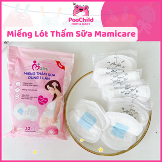 Miếng lót thấm sữa Mamicare siêu thấm chống tràn túi 108 miếng/túi 32 miếng thấm hút sữa mẹ sau sinh