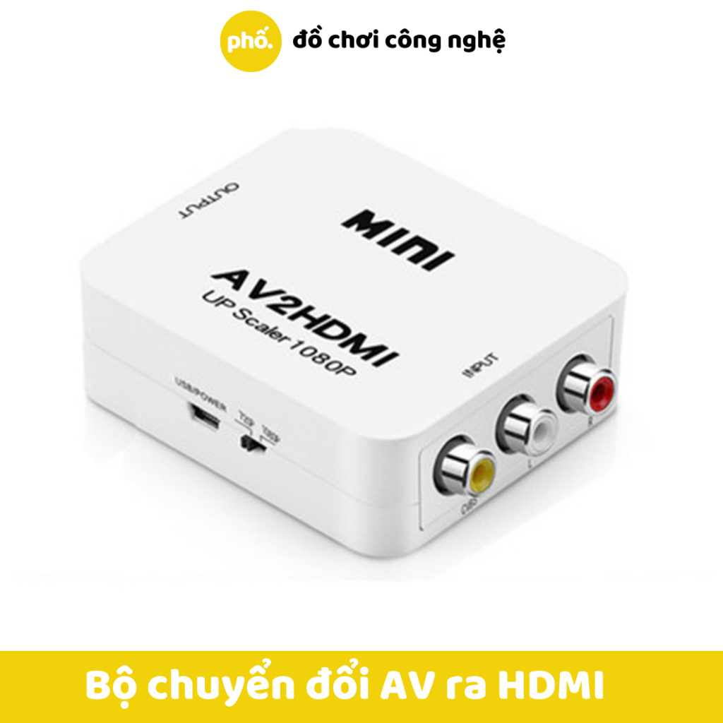 Bộ chuyển đổi AV sang HDMI (AV To HDMI) - Full HD 1080p - Hỗ trợ các máy chơi game SUP400, G5, G7,..