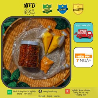 Combo búp bê - combo bánh tráng phơi sương250gr kèm 100gr muối tôm hành phi - | bánh tráng mtd | freeship