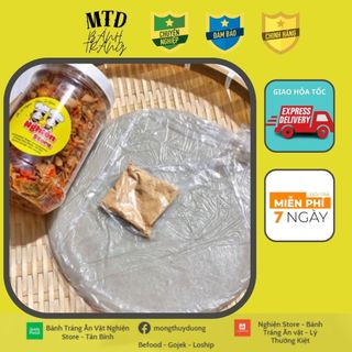 Combo ruốc hành phi 250gr bánh tráng kèm hủ ruốc hành phi 200gr | | bánh tráng mtd | freeship