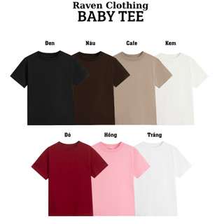 Áo Thun BabyTee Trơn basic chất vải 100% cotton 250 GSM dày dặn cao cấp