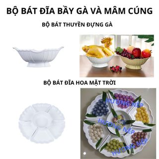  Bát thuyền đựng gà cúng nguyên con,đựng hoa quả bằng nhựa phíp PP Việt Nhật an toàn tiện dụng 
