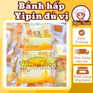 Bánh hấp Yipin nhân kem đậu nành,xoài,sầu riêng, dưa lưới - 1 bánh