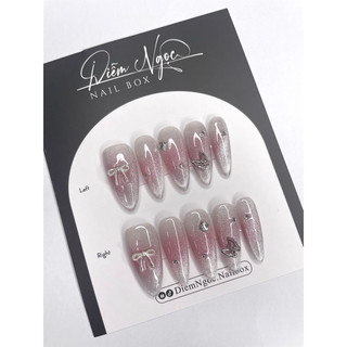150 Nailbox thiết kế mắt mèo charm nơ xinh xắn