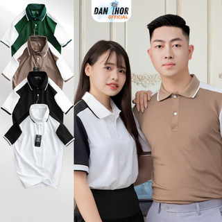 Áo polo nam HIDOLI chất vải thun cá sấu cao cấp, áo thun nam phối tay