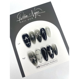 179 Nailbox thiết kế loang đen nơ
