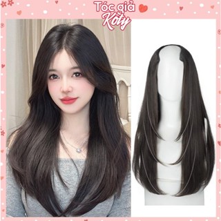 Tóc kẹp dải U cúp layer, tóc giả kẹp dải thẳng Koty