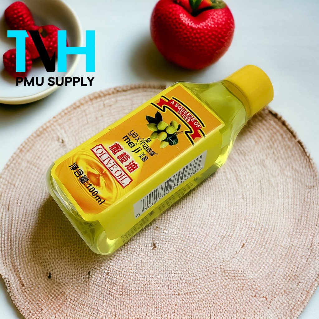 Dầu OLIVE OIL - Dầu Lau Mực Tập Xăm Trên Da Giả Phun Xăm Và Xăm Tattoo - Lọ 100ML | TVH PMU SUPPLY
