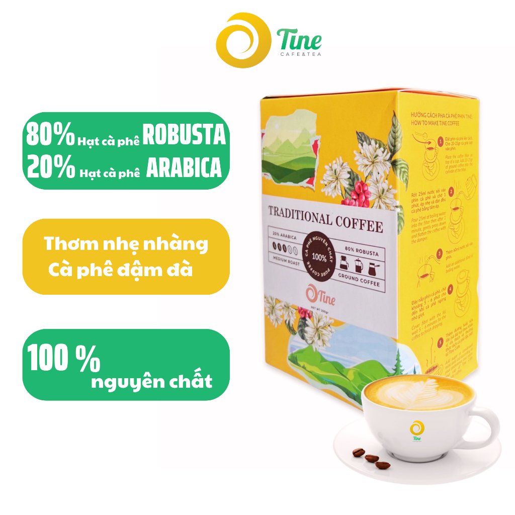 Tine Cà Phê Pha Phin Traditional 200 Gram