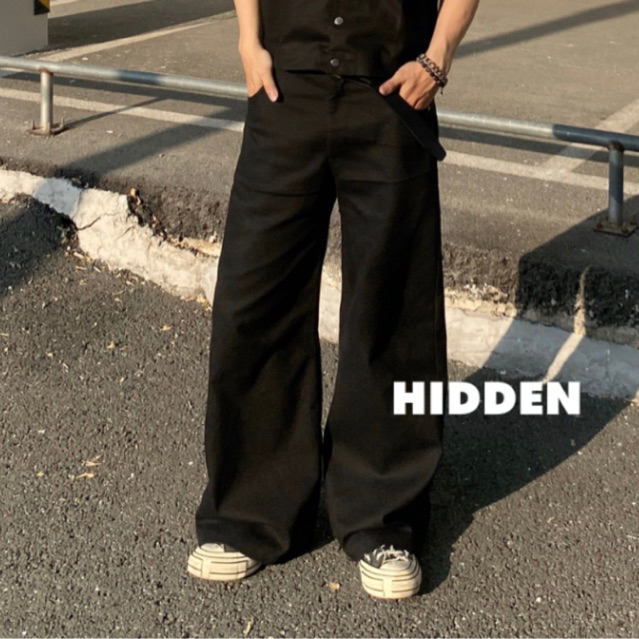 QUẦN ỐNG RỘNG - DENIM JEAN HIDDEN ESSTIAL
