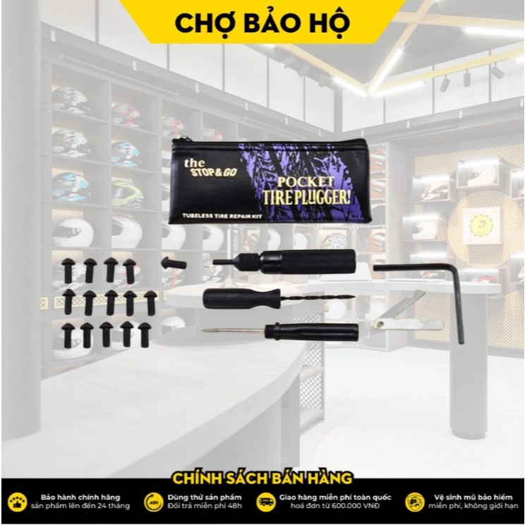 [Chính hãng] Bộ Phụ Kiện Vá Xe Stop & Go (Không Có Máy Bơm)