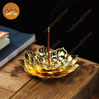 Đế cắm nhang hoa sen lớn phụ kiện thờ cúng phong thủy