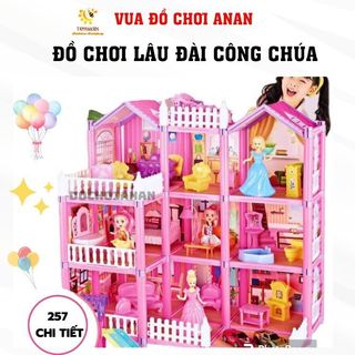 Bộ Đồ Chơi Lắp Ráp Lâu Đài Búp Bê Công Chúa Barbie 257 Chi Tiết, Nhiều Tầng Kích thước Lớn cho bé  Anan( Hàng Loại 1)