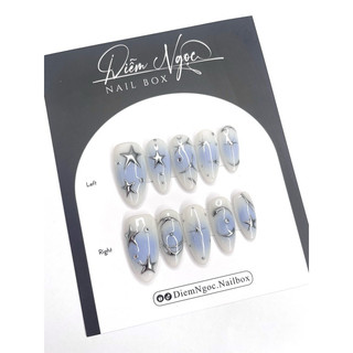 208 Nailbox thiết kế xanh ngôi sao xinh xắn