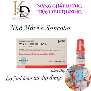Nhỏ mắt sancoba dưỡng mắt giảm cận mỏi mắt lọ 5ml nhật bản