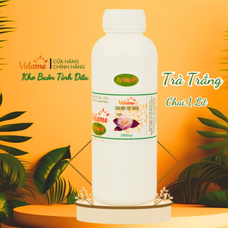 Tinh Dầu Trà Trắng Cao Cấp Chai 1 Lít VIDAME - Hương thơm Sang Trọng, Phù Hợp Cho Spa, Khách Sạn
