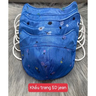 [HCM] Combo Khẩu trang 5D jean , khẩu trang 1 mặt vải  và lưới mè ,thương hiệu Tuấn Anh chống nắng , chống tia UV , chất