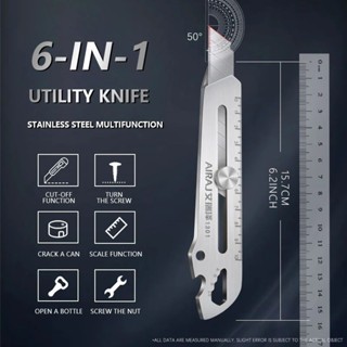 Dụng Cụ Dao Rọc Cắt Giấy Văn Phòng - Phiên Bản Đa Năng 6 in 1