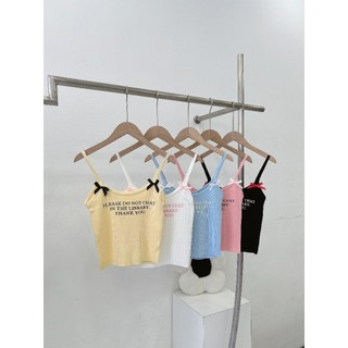 A116 - ÁO CROP 2 DÂY ĐÍNH NƠ