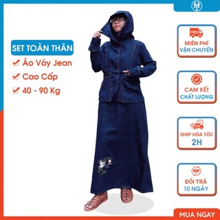 Đồ chống nắng nữ cao cấp vải jean cotton dày dặn và mềm mại SJHT03 H&T FASHION