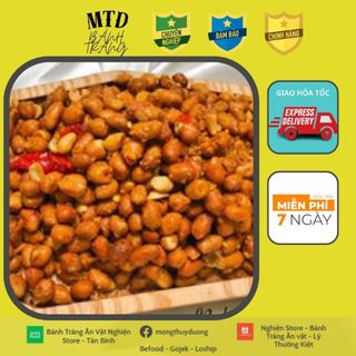 Đậu Phộng Rang Tỏi Ớt 1Kg | Nghiện Store | Freeship