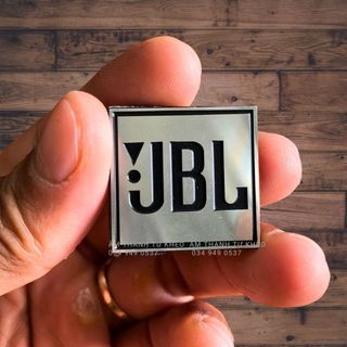 Tem loa nhôm jbl size nhỏ 2.7cm dán thùng loa