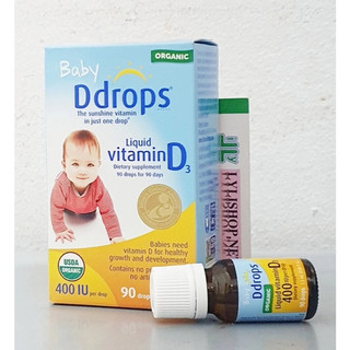 Vitamin d3 drops - baby ddrops vitamin d3 ddrop organic cho bé 90 giọt mỹ hsd 2027