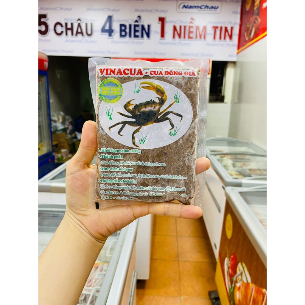 Cua đồng giã tay Vina Cua 200g | thịt cua đồng sạch nguyên chất [HN giao hỏa tốc] - Ảnh 3