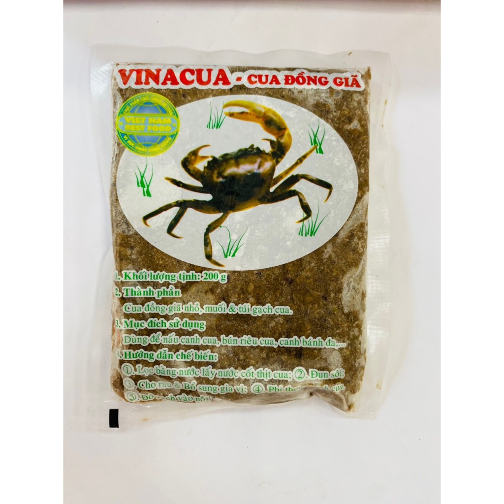 Cua đồng giã tay Vina Cua 200g | thịt cua đồng sạch nguyên chất [HN giao hỏa tốc] - Ảnh 2