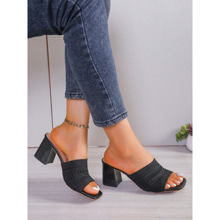 Sandal quai ngang gót 6.5cm