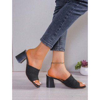 Sandal quai ngang gót 6.5cm