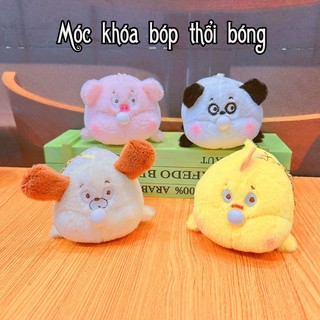 Móc khóa thú bông thổi bóng đáng yêu