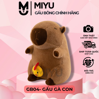 Gấu Bông Gà Con MIYU - Thú Bông Chuột Lang Capybara Đáng Yêu - Chất Liệu Cao Cấp - Chất Vải Siêu Mịn - An Toàn Với Trẻ