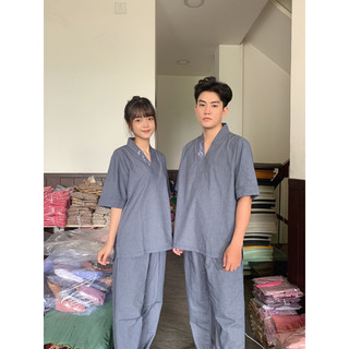 set đồ bộ dành cho nam và nữ form rộng. unisex. pháp phục đi lễ chùa