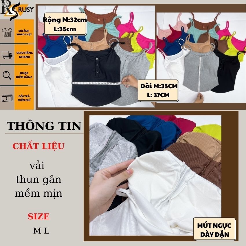 Áo Thun Sát Nách Croptop Nữ Co Giãn Tôn Dáng Siêu Đẹp, Áo Ba Lỗ Croptop Nữ Phong Cách Năng Động Trẻ Trung Cá Tính RUSY | BigBuy360 - bigbuy360.vn