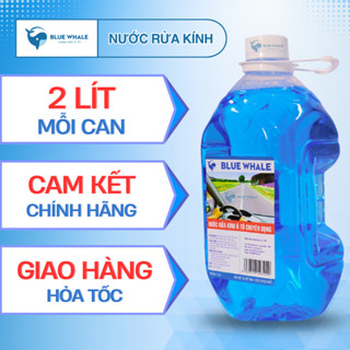 [1 CAN 2 LÍT] Nước rửa kính ô tô chuyên dụng BlueWhale, xóa sạch mọi vết bẩn bề mặt kính lái, tạo hiệu ứng lá sen