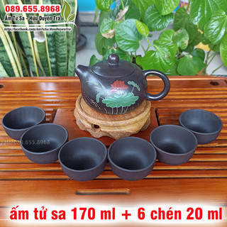 Ấm trà Tử Sa NGỌC LIÊN ĐĂNG (cao cấp) - ấm tử sa nghi hưng dùng trà đạo cùng trà ô long,trà thái