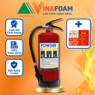Bình chữa cháy bột abc 3kg vinafoam - bh 2 năm - kèm nội quy tiêu lệnh