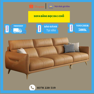 Ghế sofa băng bọc da 3 chỗ - Sofa văng hiện đại êm mềm