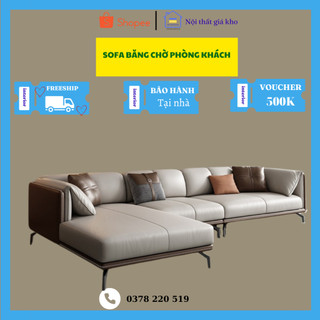 Sofa góc L bọc da cho phòng khách - Sofa gia đình - Sofa phòng khách Adora GK08
