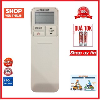Điều Khiển điều hòa Toshiba RAS-XXX KCV-V (3 NÚT-NẮP TRƯỢT) - tặng kèm pin chính hãng - Remote Toshiba RAS-XXX KCV-V