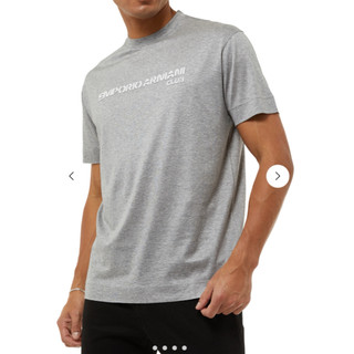 Áo phông logo Emporio Armani chữ nổi, áo thun logo EA nổi, mẫu áo thun mới 2023