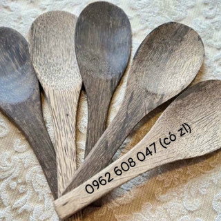 Muỗng/muôi/vá xới cơm bằng gỗ Buông, chắc chắn, an toàn, mộc hoàn toàn , dài 25cm