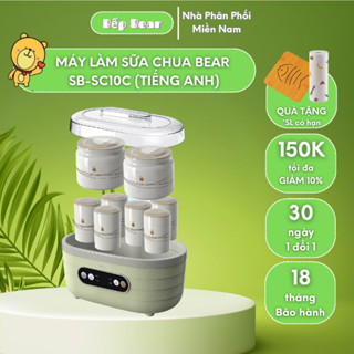 Máy Làm Sữa Chua Tự Động BEAR, Máy Ủ Sữa Chua, Làm Yogurt SB-SC10C Kèm 6 Hũ 125ml và 2 Hũ 500ml - Bảo Hành 18 Tháng